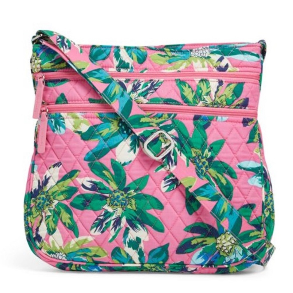 💕🌴NEW Vera Bradley "Tropical Paradise" Triple Zip Hipster Crossbody Bag🌴💕